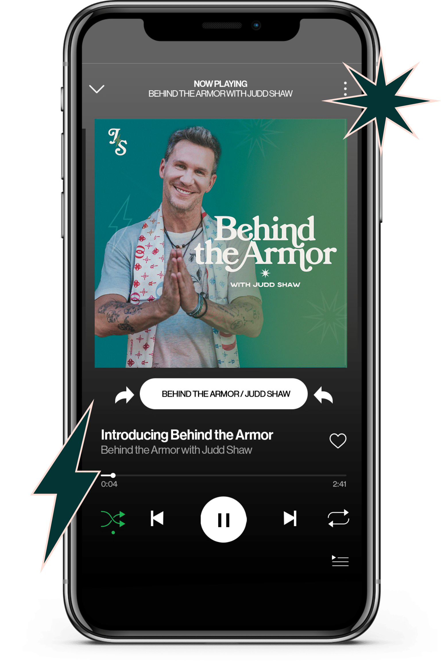 Behind the Armor, iPhone Mockup